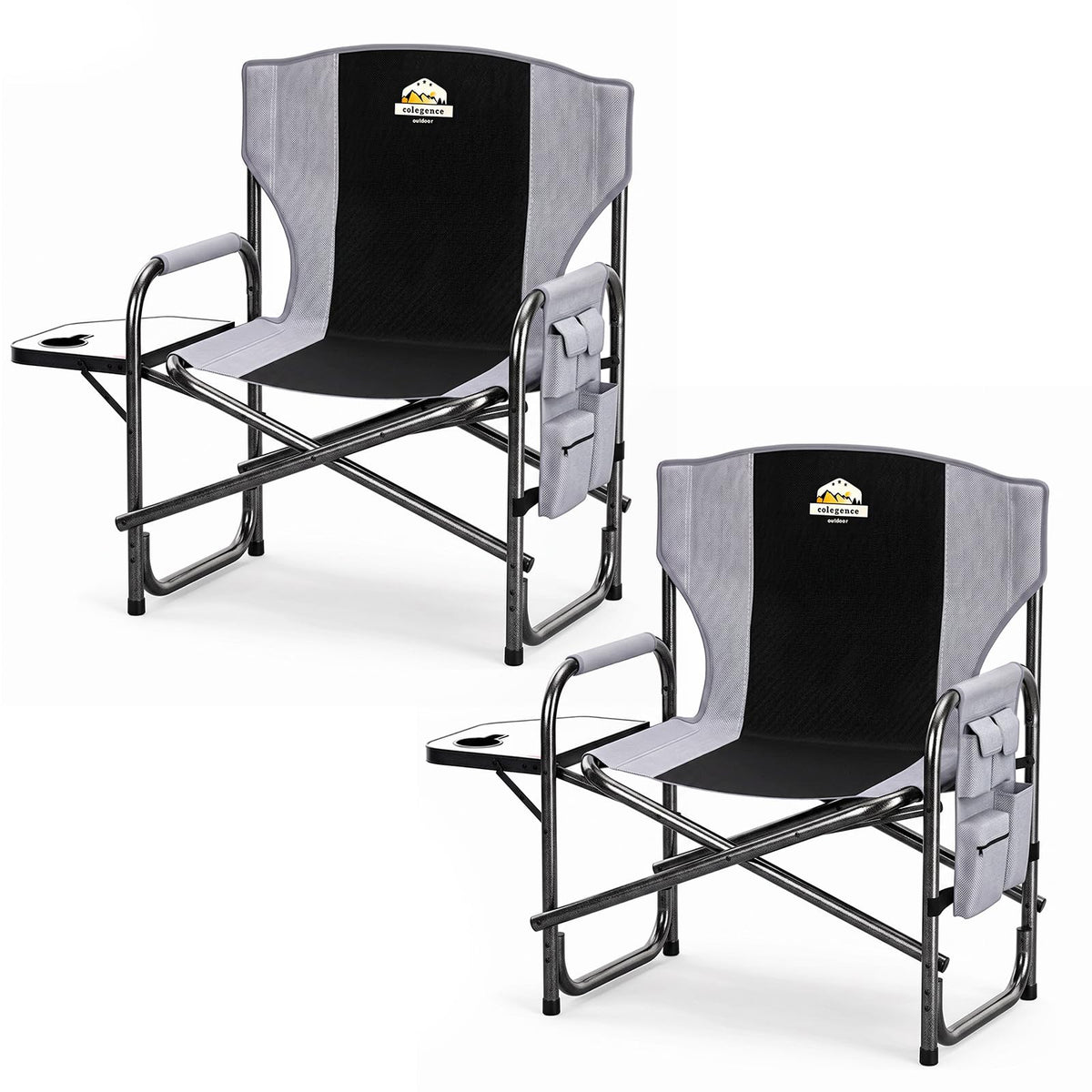 Colegence Oversized Camping Chair, 600-lb Capacity, Heavy-Duty Steel Frame