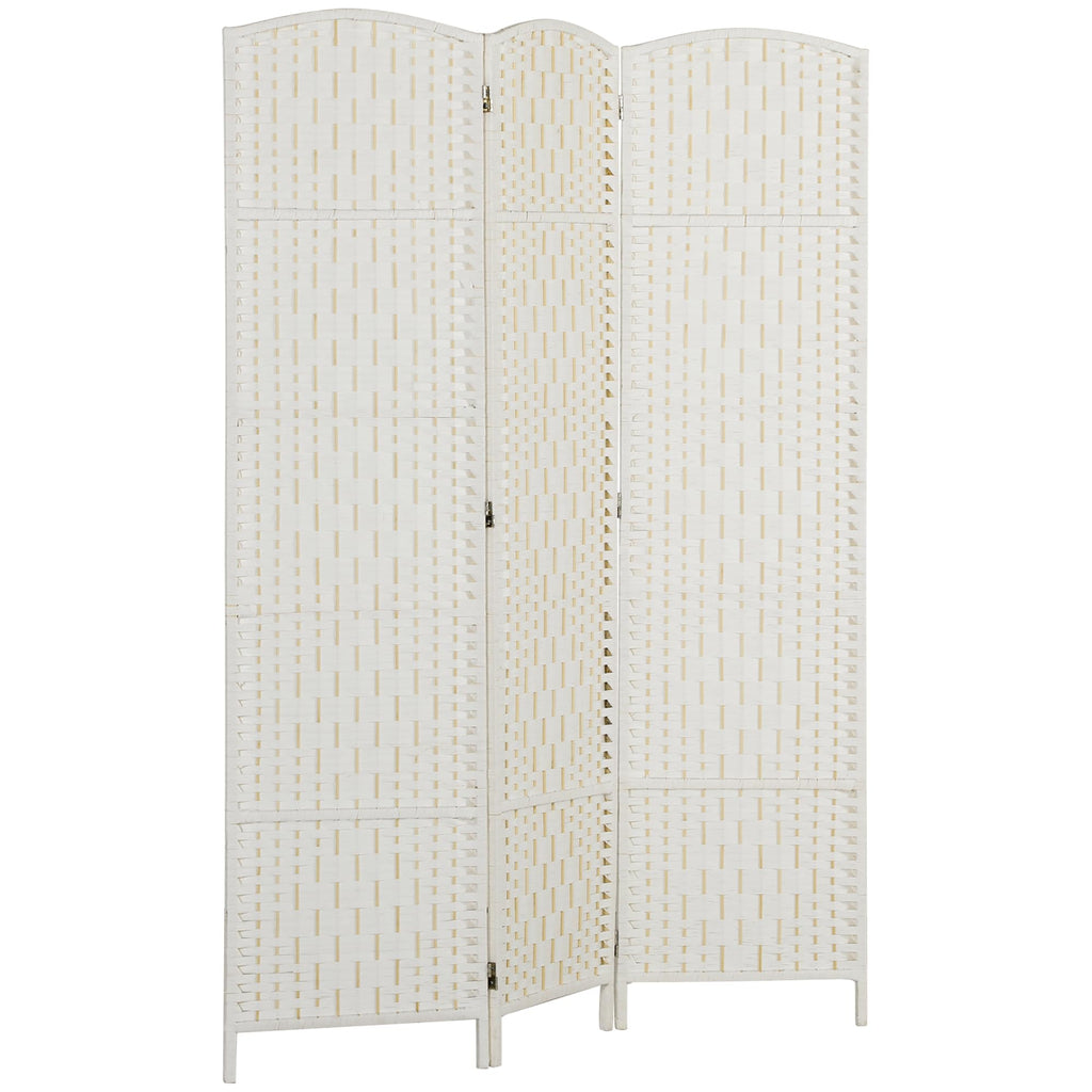 HOMCOM Room Divider 6-Panel, 6FT-Tall Folding Privacy Screen, Natural