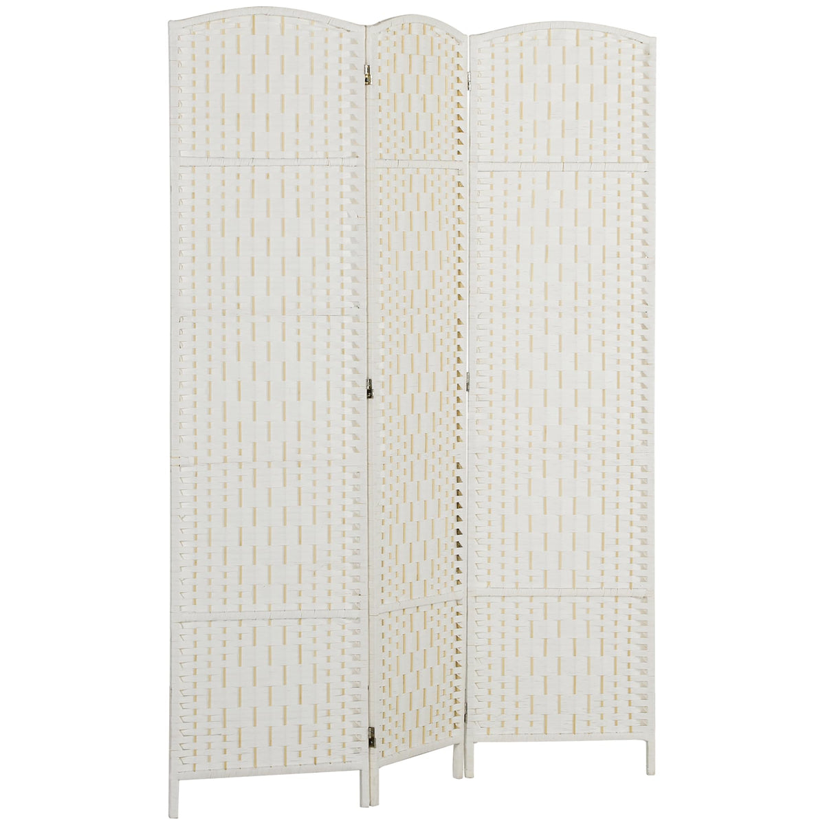 HOMCOM Room Divider 6-Panel, 6FT-Tall Folding Privacy Screen, Natural