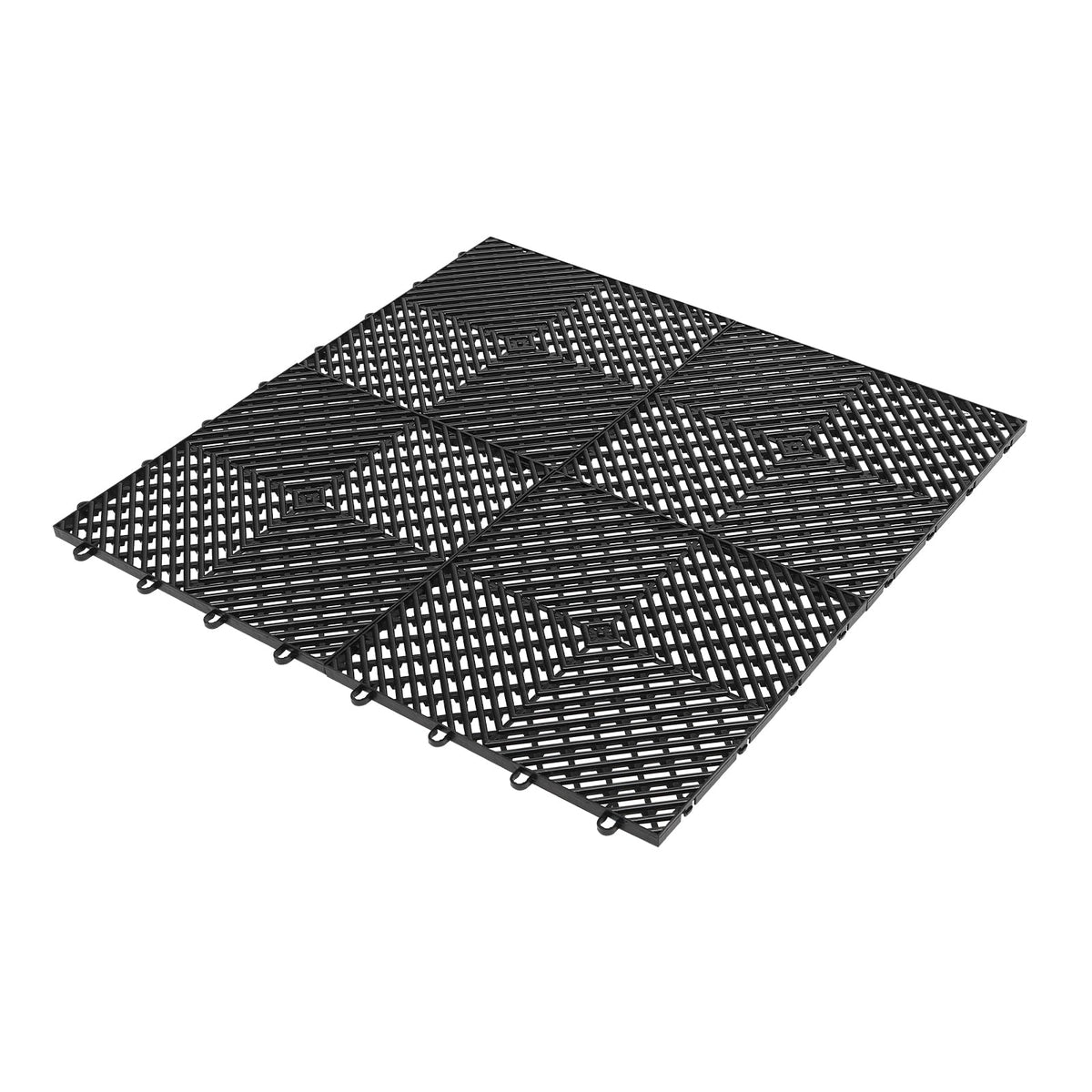 Tiles Interlocking, Drainage Tiles 12x12x0.5 Inches, Non-Slip Deck Tiles Outdoor Floor Tiles, Outdoor Interlocking Tiles for Pool Shower Bathroom Deck, 50 PCS Black (50 PCS Black)