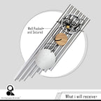 Wind Chimes for Outside and Inside – 44 inch – 528hz Solfeggio Healing Tones - Silver