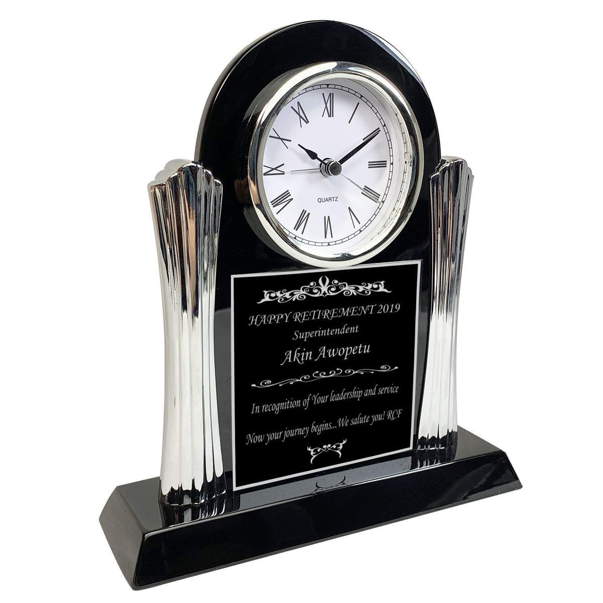 Clock for Retirement Gift, Personalized Achievement, Graduation, Customer Service Award, Police, Corporate, Firefighters, Medical School Graduation