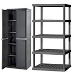 Sterilite 4 Shelf Unit, Heavy-Duty Plastic Utility Storage Rack, 2-Pack