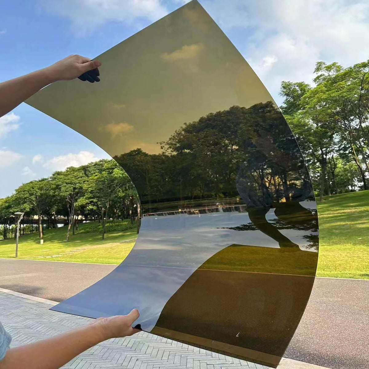Polycarbonate Panel Roofing Sheets,1.2mm Brown Clear Acrylic Plastic Sheet,Strong Impact PC Endurance Board(2.62 x 8.2ft)