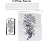 ATS886 Cordless Tattoo Transfer Stencil Printer - Portable Thermal Copier Machine - Rechargeable 1200mAh Battery - Compatible with Android iOS and PC - 1.09 lbs (White)
