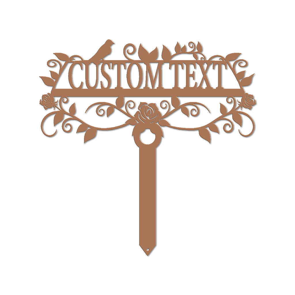 Lewis Design Company Rose Garden Custom Stake (25" W x 25" H, Black)