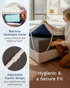Viscosoft 3 Inch Memory Foam Mattress Topper Queen - Pain & Pressure Relief