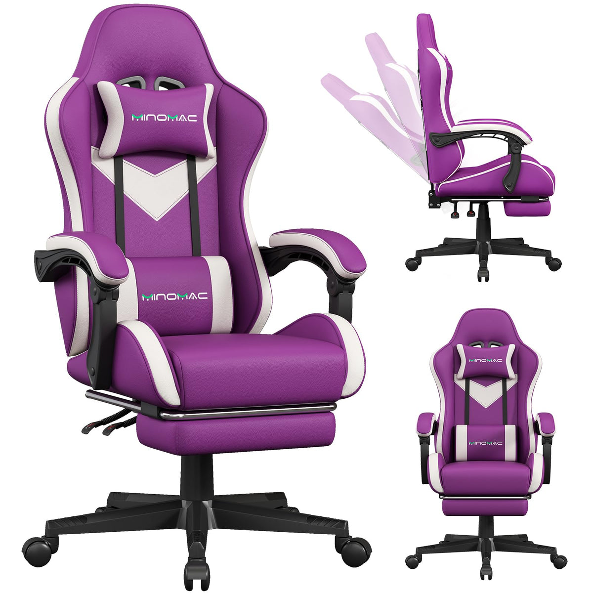 Gaming Chair Ergonomic Gamer Computer Office Chair,Footrest Lumbar Support
