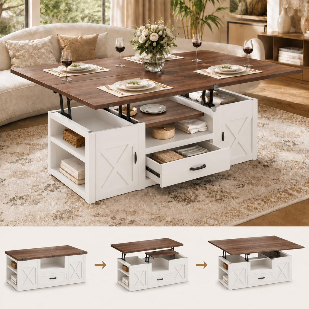 kepptory 40" Lift Top Coffee Table with Storage, Black