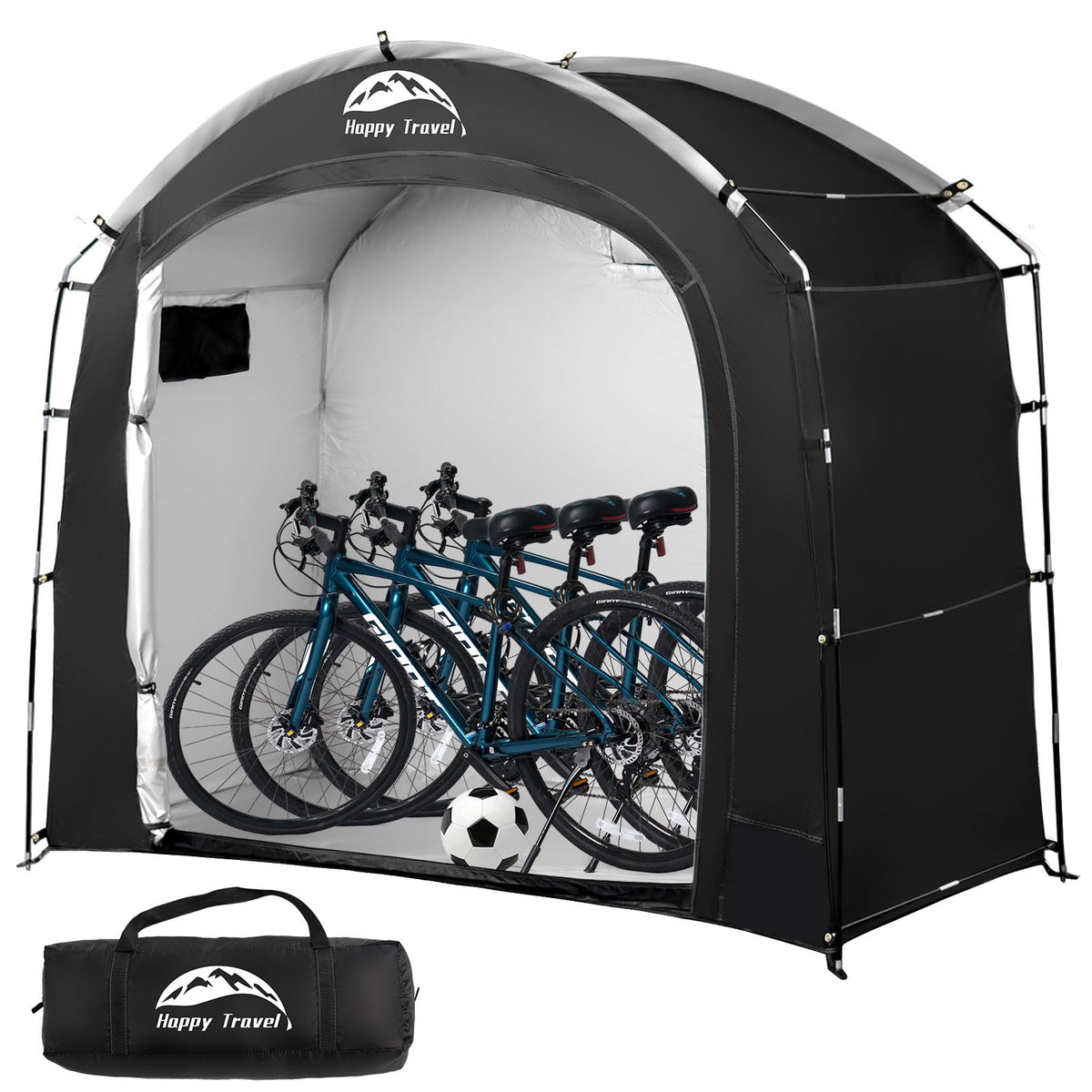 Happy Travel Bike Storage Shed Tent, Waterproof Portable Bicycle Cover Shed