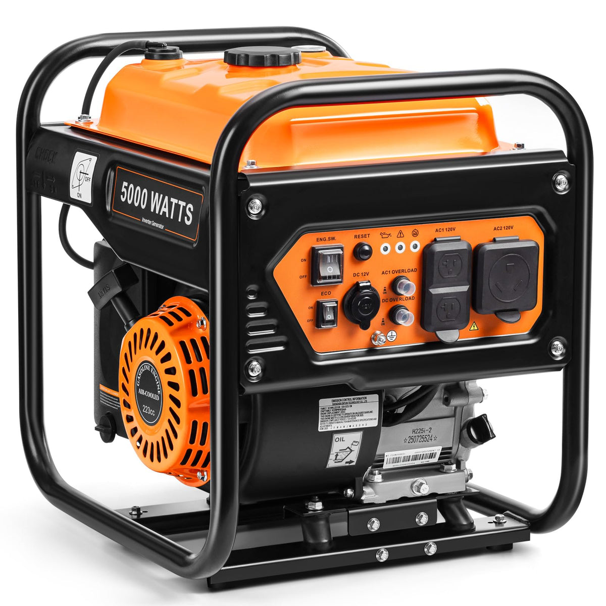 Oxseryn 4400-Watts Inverter Generator, Open Frame Generator Gas Powered, Emergency Home Backup, RV Ready 30A Outlet, EPA Compliment