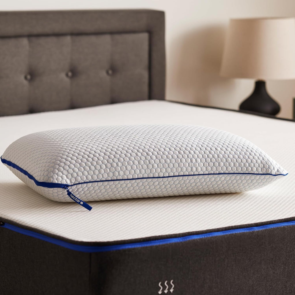 Nectar Tri-Comfort Cooling Pillow, Standard, Premium Memory Foam