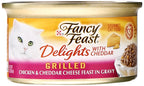 Fancy Feast Purina Gravy Lovers Poultry and Beef Grilled Gourmet Wet Cat Food Variety Pack - 3 oz. Cans,(Pack of 60)