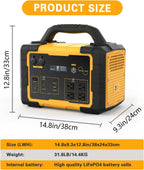 1000W Portable Power Station 1024Wh LiFePO4 for Outdoor & Home