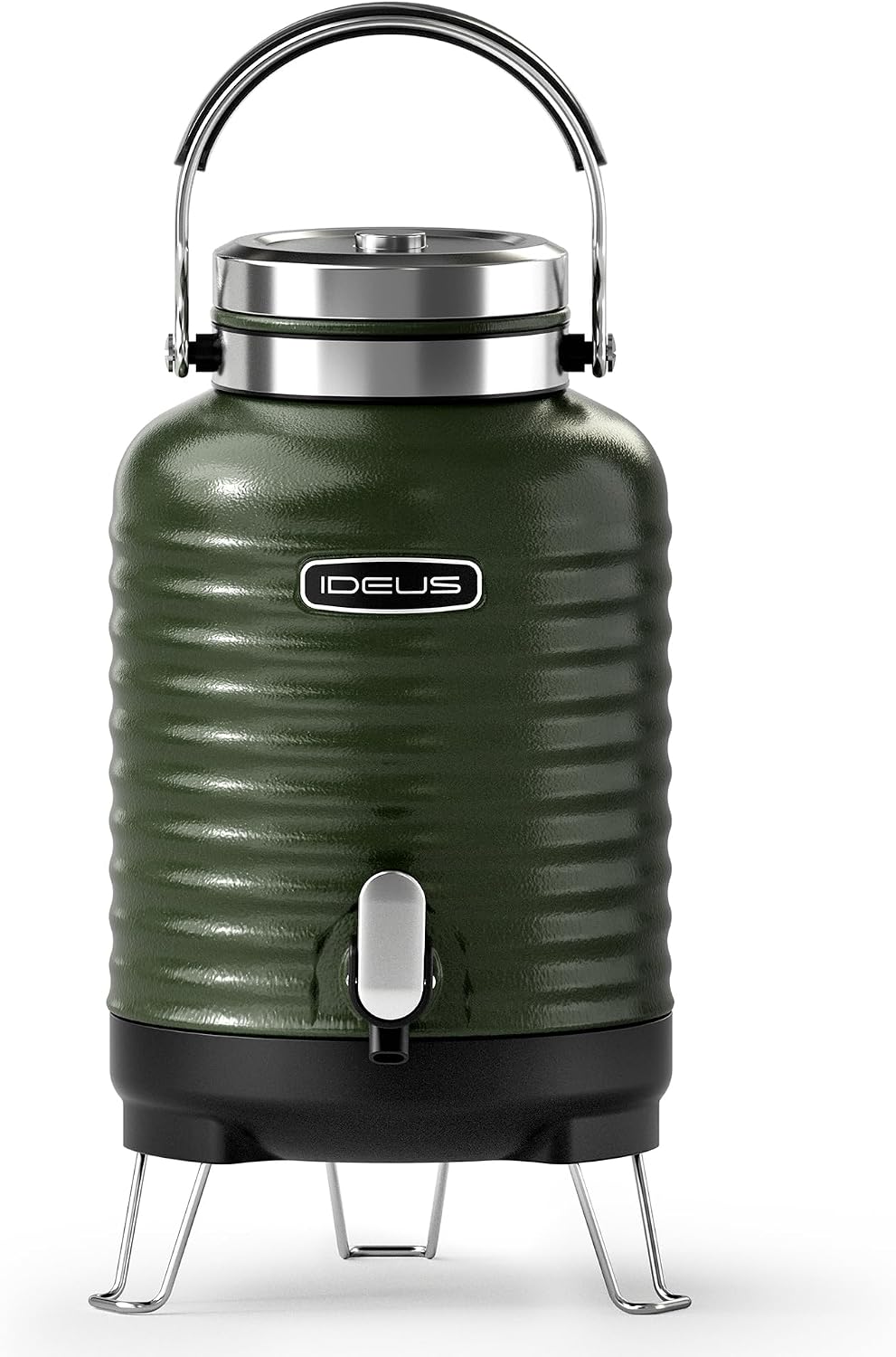 IDEUS Insulated Beverage Dispenser 1.4gal, Drink Container Deep Green