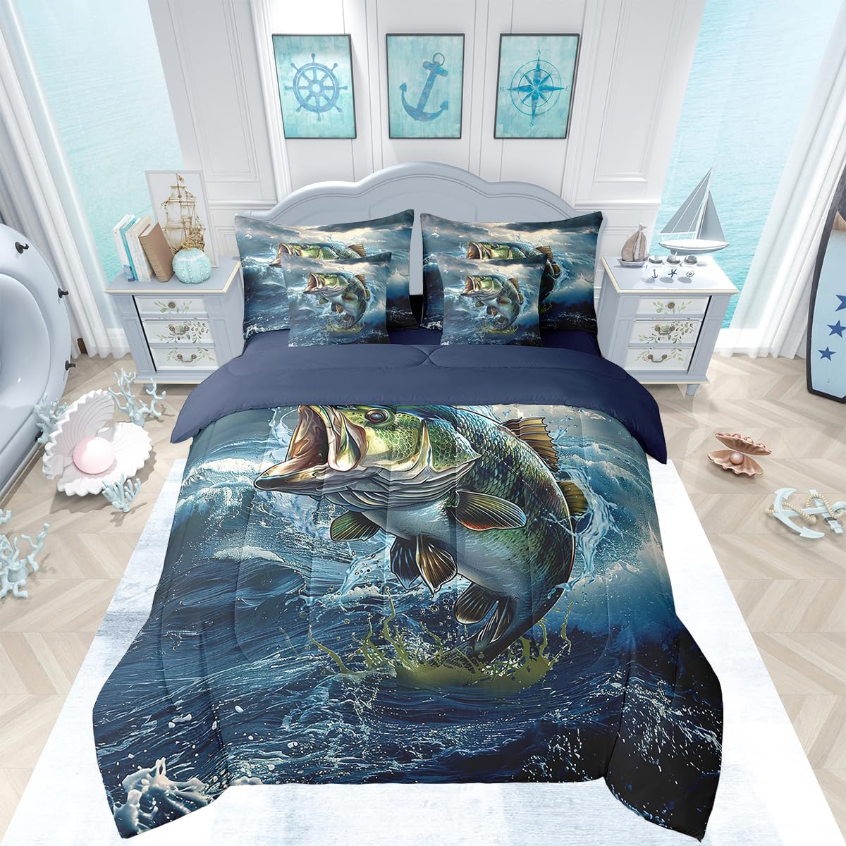 Feelyou Deer Comforter Set with Sheets King Size 7 piece Kids Rustic Deer Hunting Bedding Set Cabin Lodge Deer Bed in a Bag Farmhouse Nature Wildlife Antlers Brown Bed Set