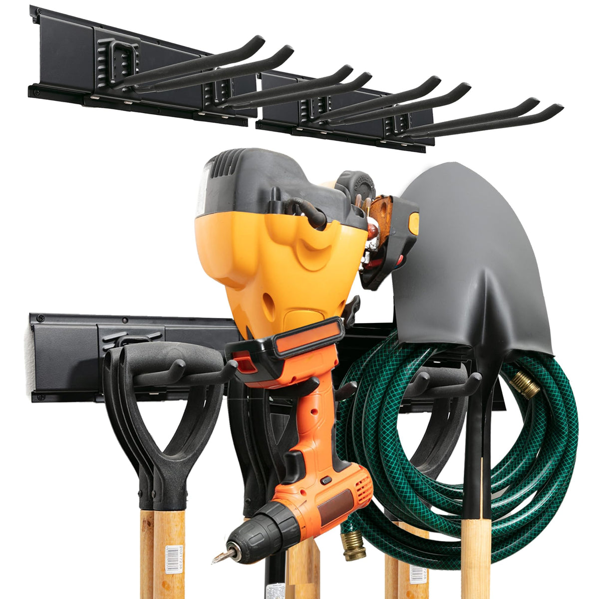 TIDYME Garage Tool Organizer Wall Mount, 96", 6 Racks 12 Hooks, 600 lbs