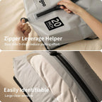 Vacuum Seal Bags for Travel with Pump, Light Grey, 20+20+28