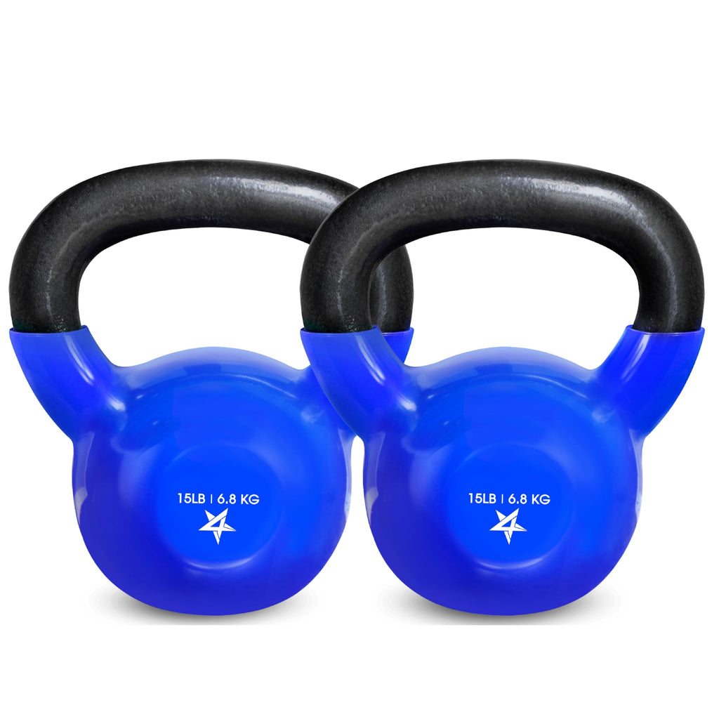 Yes4All Vinyl Kettlebell, 5–100 Lb Strength Training Kettlebell