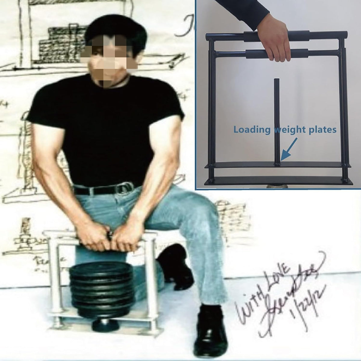 Forearm Hand Finger Pinch Grip Strength Training Machine, Weight Plate Loading Grip Trainer