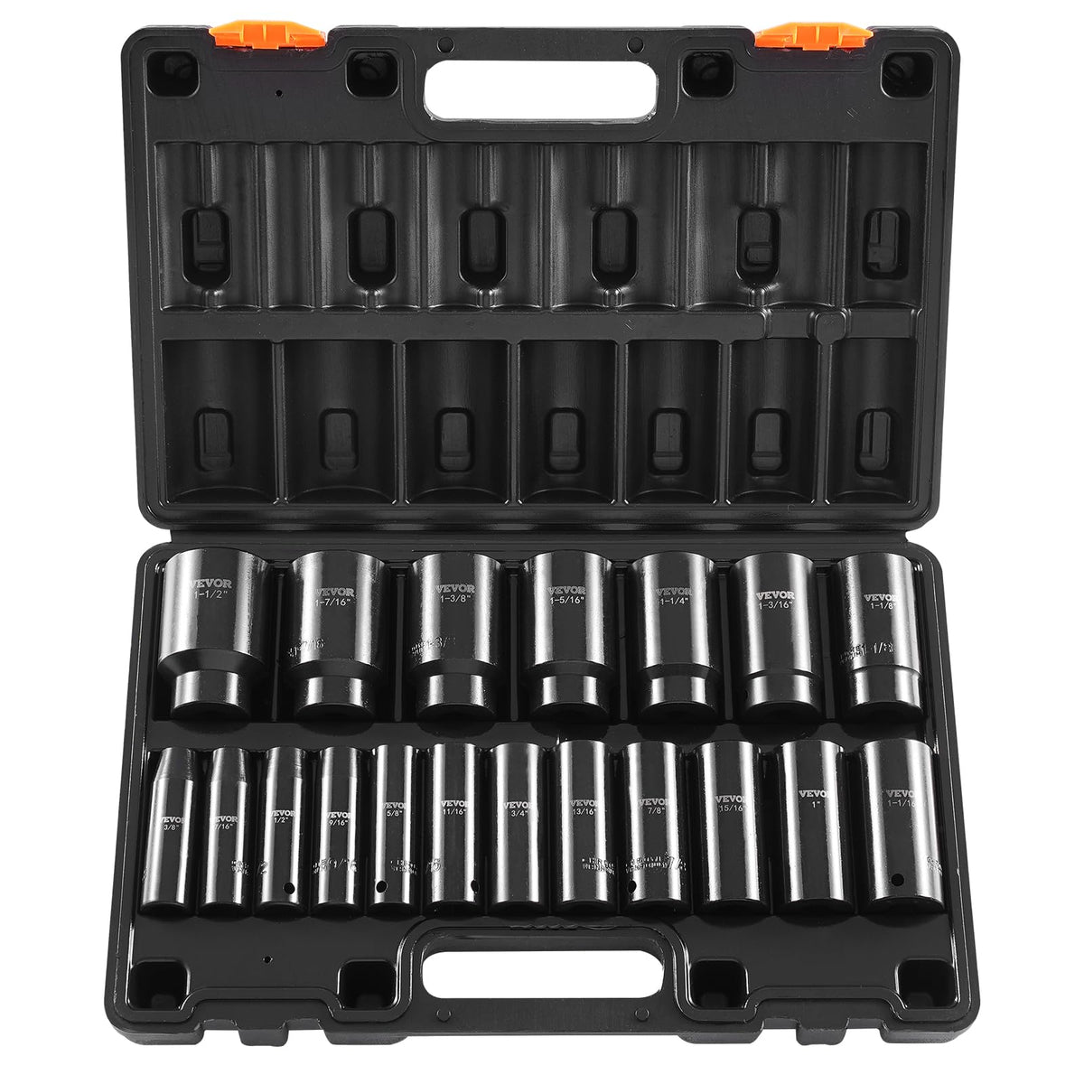 VEVOR 91-Piece 1/2" Drive Impact Socket Set, Deep & Shallow Kit