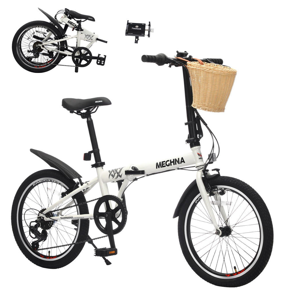 20-Inch Folding Bike for Adults & Teens, 6-Speed Commuter