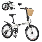 20-Inch Folding Bike for Adults & Teens, 6-Speed Commuter