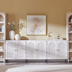 IFGET 61.75" W Modern Arched Sideboard Buffet Cabinet with Storage, Natural