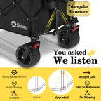 Sekey 300L Extended Collapsible Wagon, 660 lb Capacity, 48 in Long