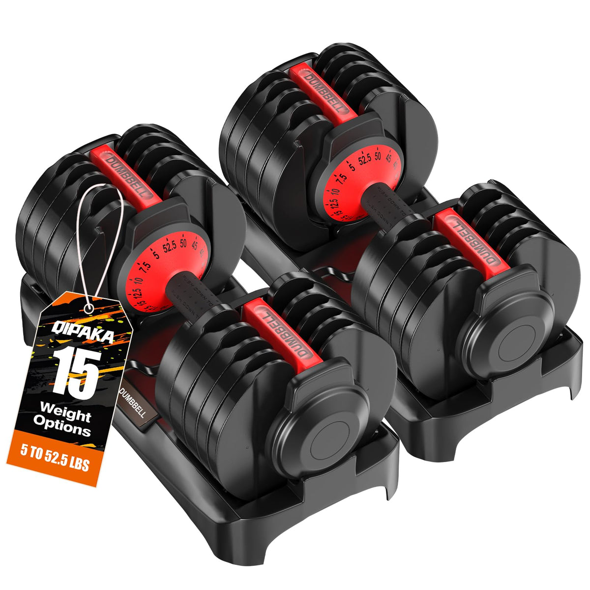 Adjustable Dumbbells Set of 2 for Home Gym Fitness Free Weights Set