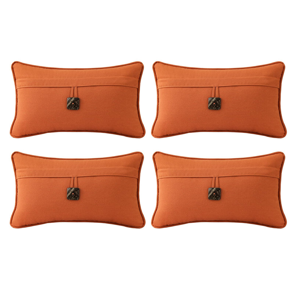 Outdoor Sunbrella Decorative Pillows Pack of 4, 20" x 12" Outdoor Pillow Set for Couch Bed Throw Patio Sofa, Airies Marble