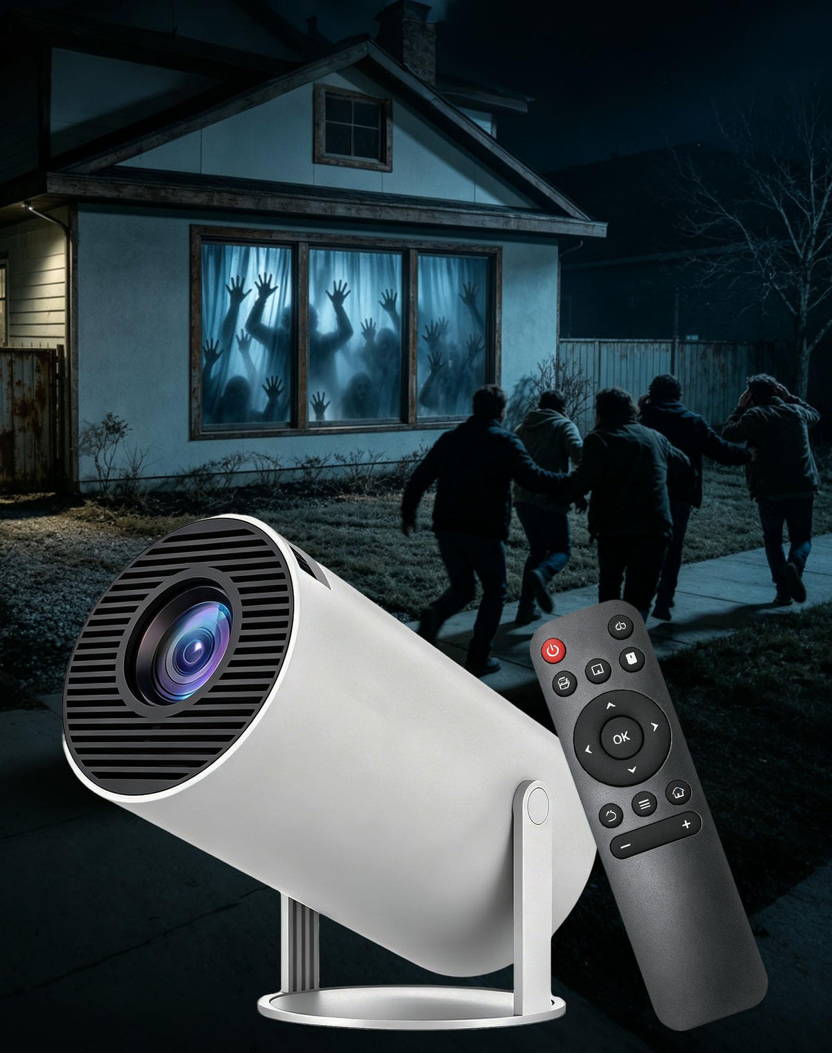Scary Decorations Halloween Window Projector，black：With Effect fabric