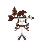 EZ Vane Steel Bear Weathervane with Wind Cups — Deck Mount