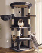 Globlazer 66inch Corner Cat Tree Tower for Indoor Large Cats, C66, Beige