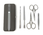 Niegeloh Solingen TopInox Surgical Stainless Steel Luxuries Manicure Set Grooming kit In Quality Nappa Leather Case Made in Germany Plus BONUS: SHPITSER Crystal Glass Nail File