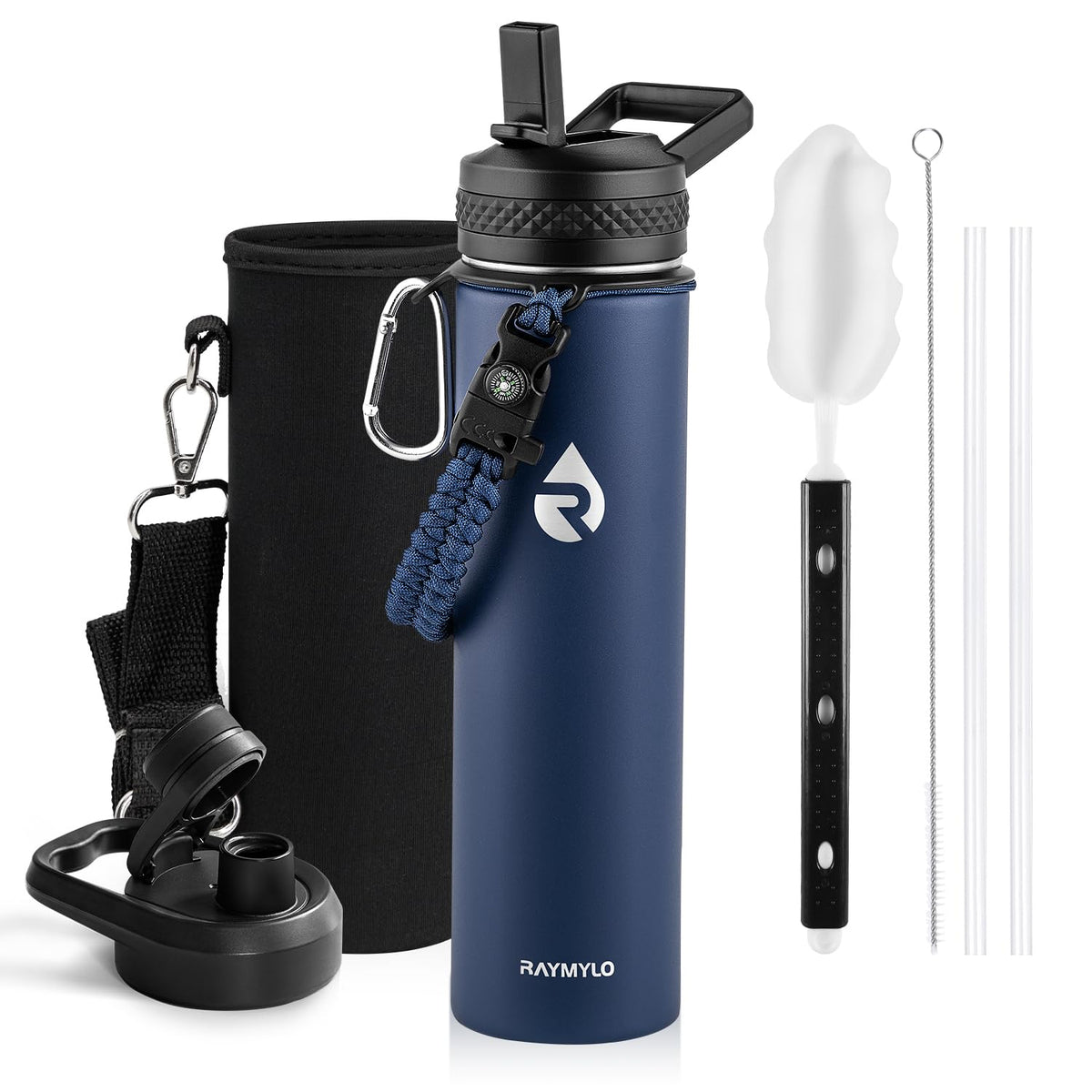 RAYMYLO Insulated Water Bottle 40 oz, Triple Wall Vacuum Stainless Steel