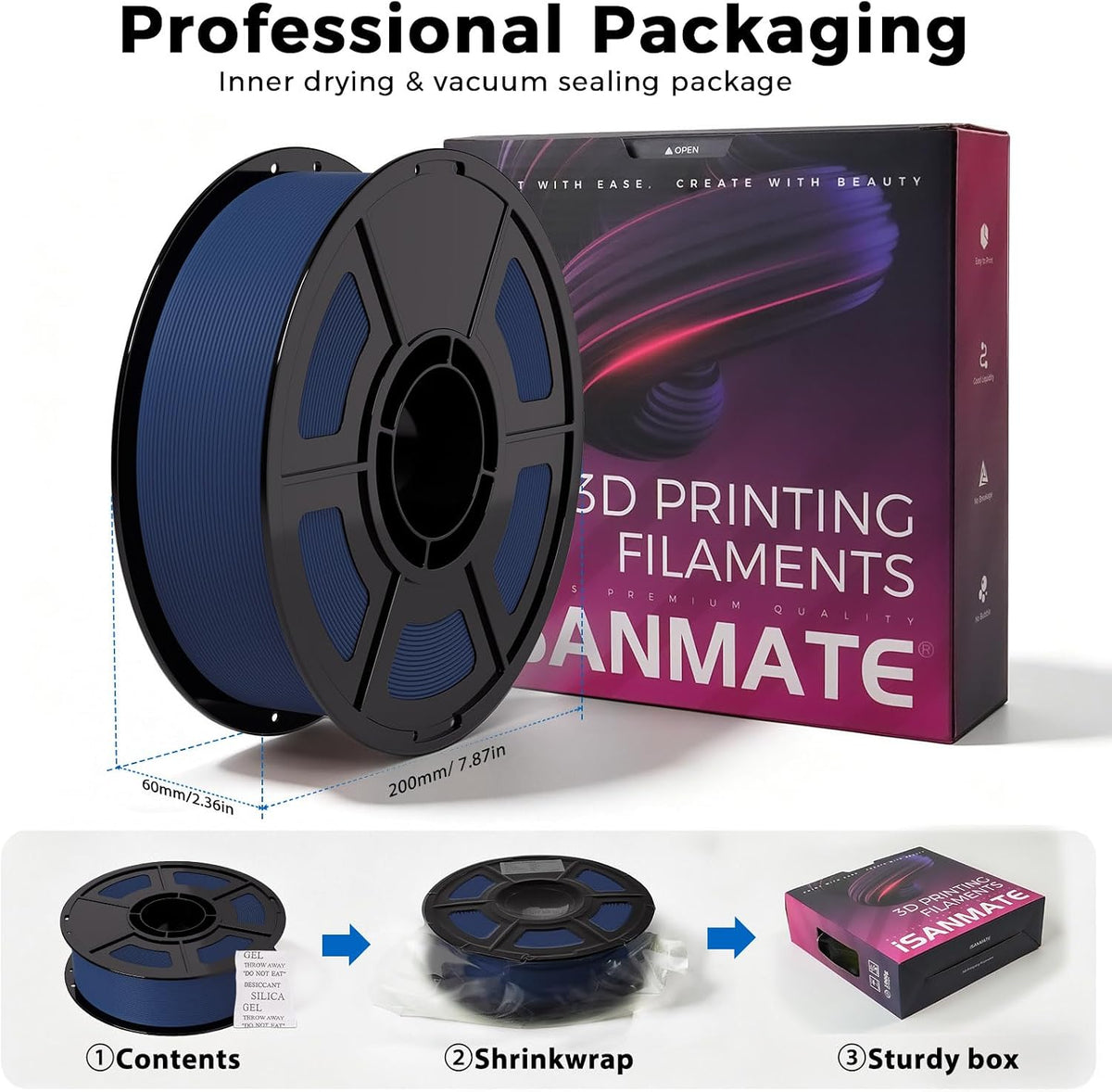 iSANMATE 16KG Matte PLA Filament Bundle 1.75MM 30-300mm/s for Bambu Lab