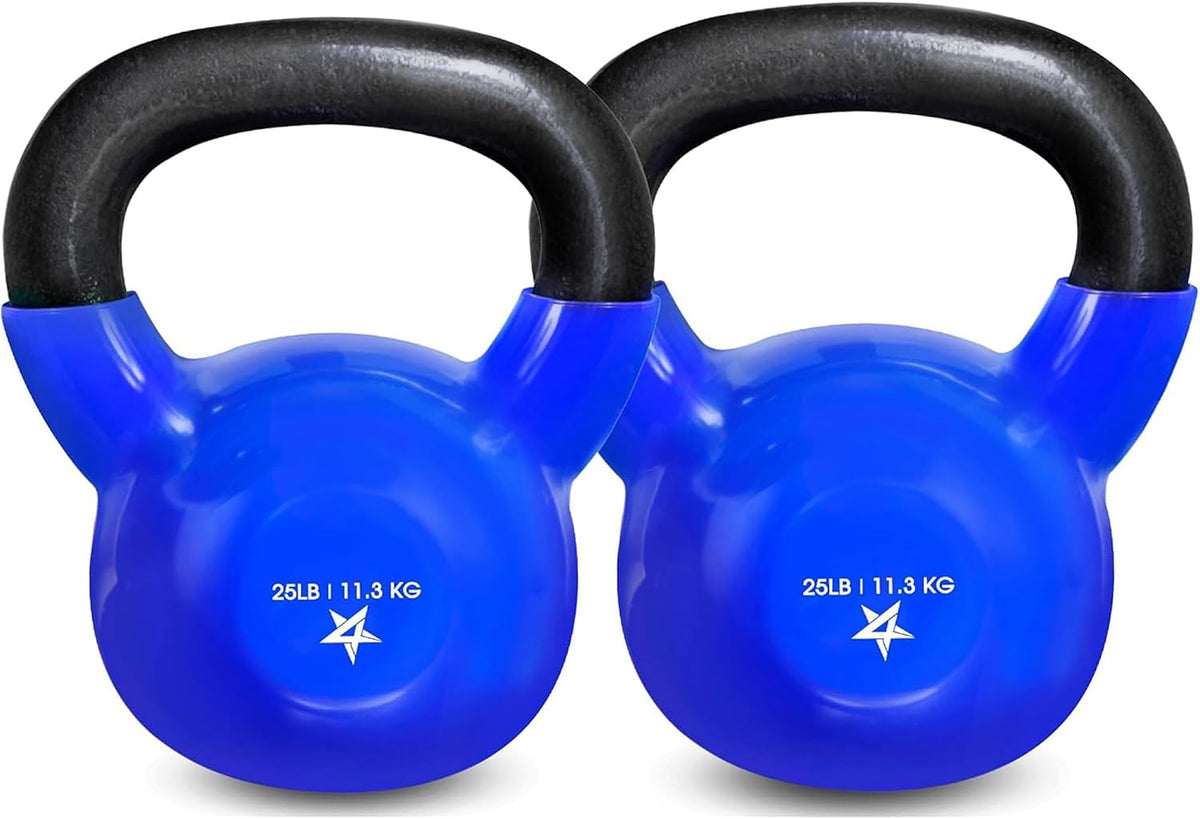 Yes4All Vinyl Kettlebell, 5–100 Lb Strength Training Kettlebell