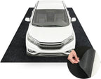 FLEXIMOUNTS 17x8 Ft Extra Large Garage Floor Mat - Waterproof Oil Absorbent Surface, Stay-in-Place Garage Flooring Roll for Under Car (Includes Double Sided Tape)