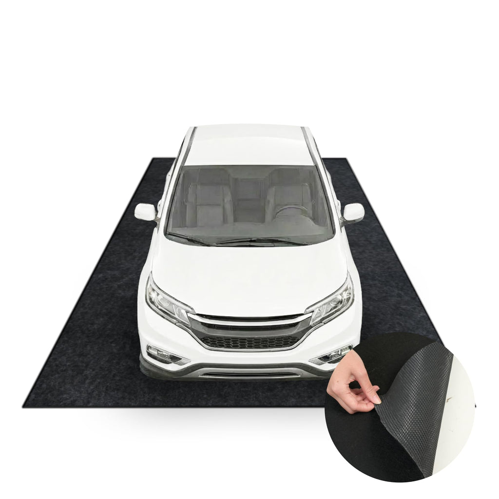 FLEXIMOUNTS 22x9 Ft Extra Large Garage Floor Mat - Waterproof Oil Absorbent Surface, Stay-in-Place Garage Flooring Roll for Under Car (Includes Double Sided Tape)