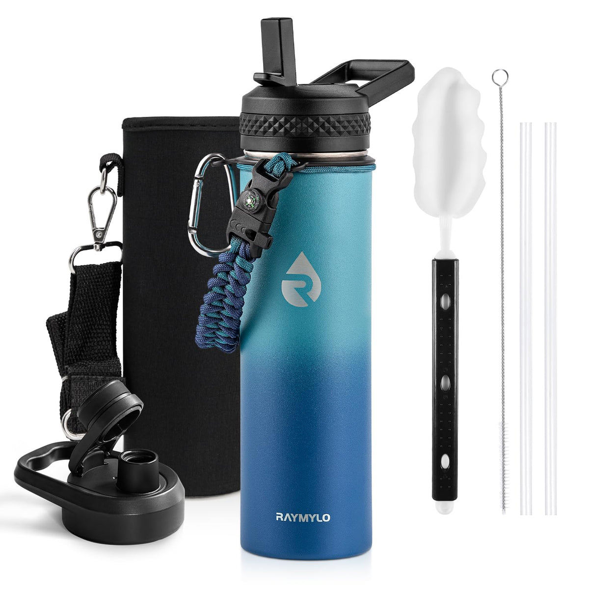 RAYMYLO Insulated Water Bottle 40 oz, Triple Wall Vacuum Stainless Steel