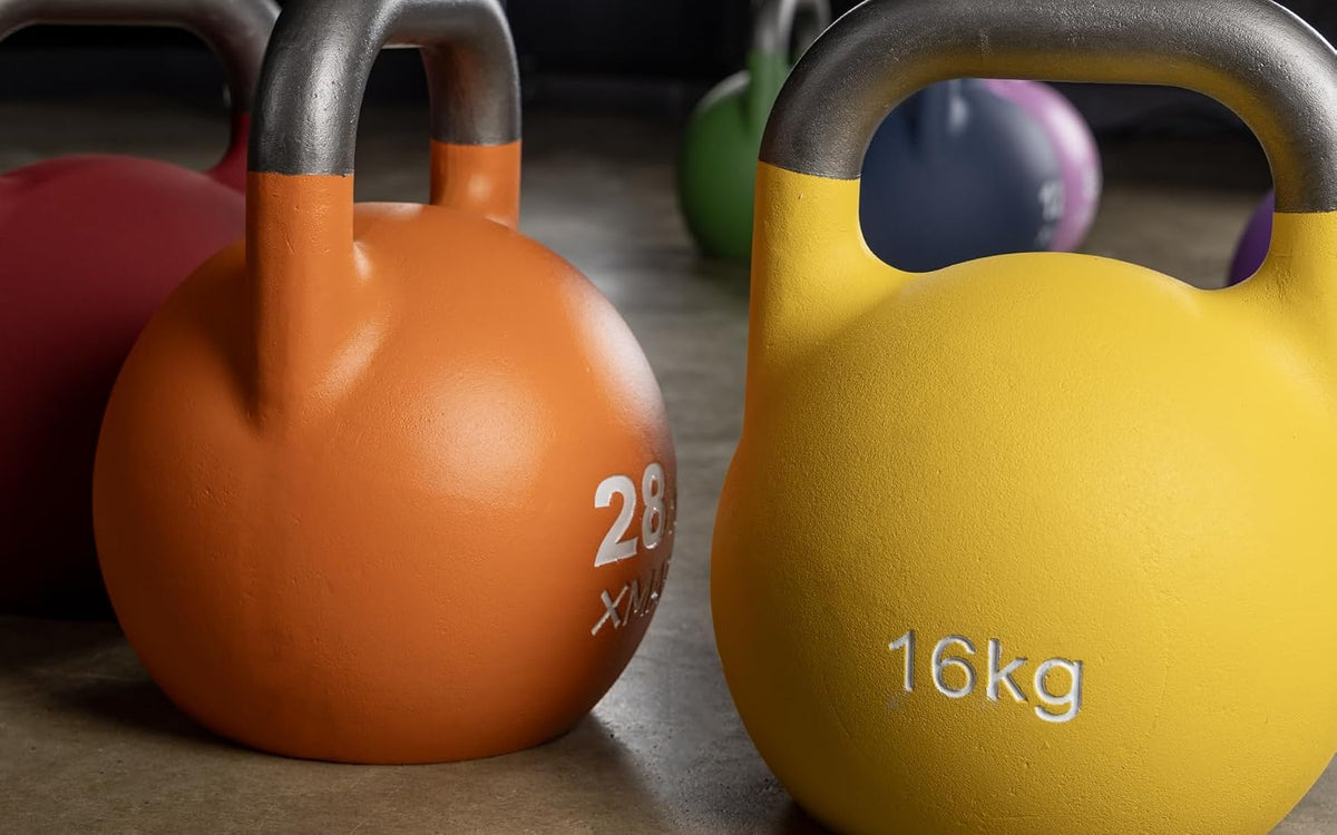 XMARK Kettlebells, Competition Kettle Bells for Strength Training, Squats, Deadlifts, KB Swings, Exercise Equipment for Home and Gym - Available in Sizes From 8kg to 32kg