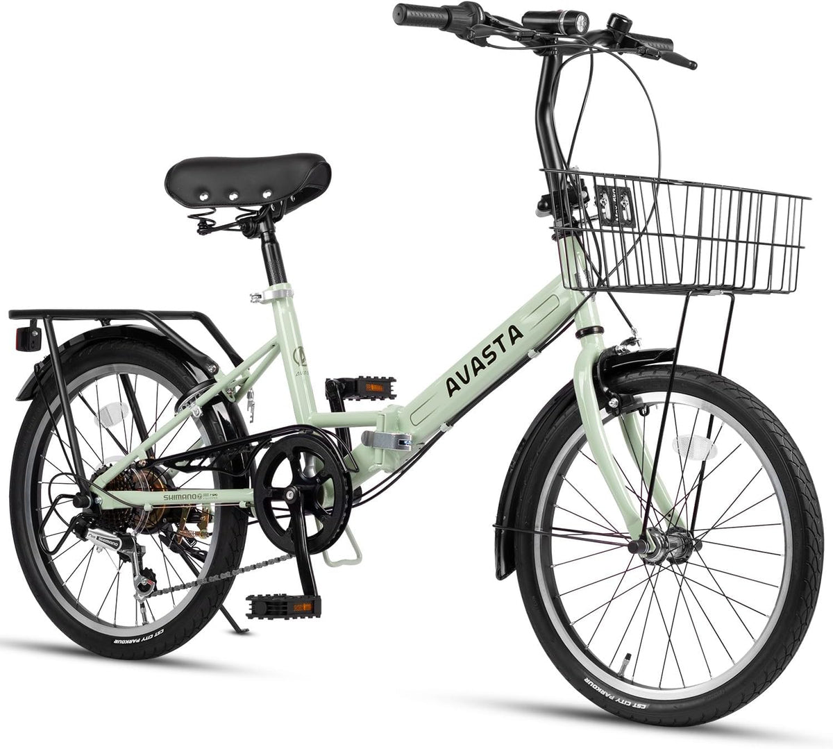 AVASTA Quartet Folding Bike, 20/24 Inch, 7-Speed, Dual Brakes