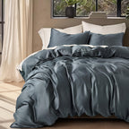 EverGrace Tencel™ Sateen Duvet Cover Set, King Size, Espresso Brown