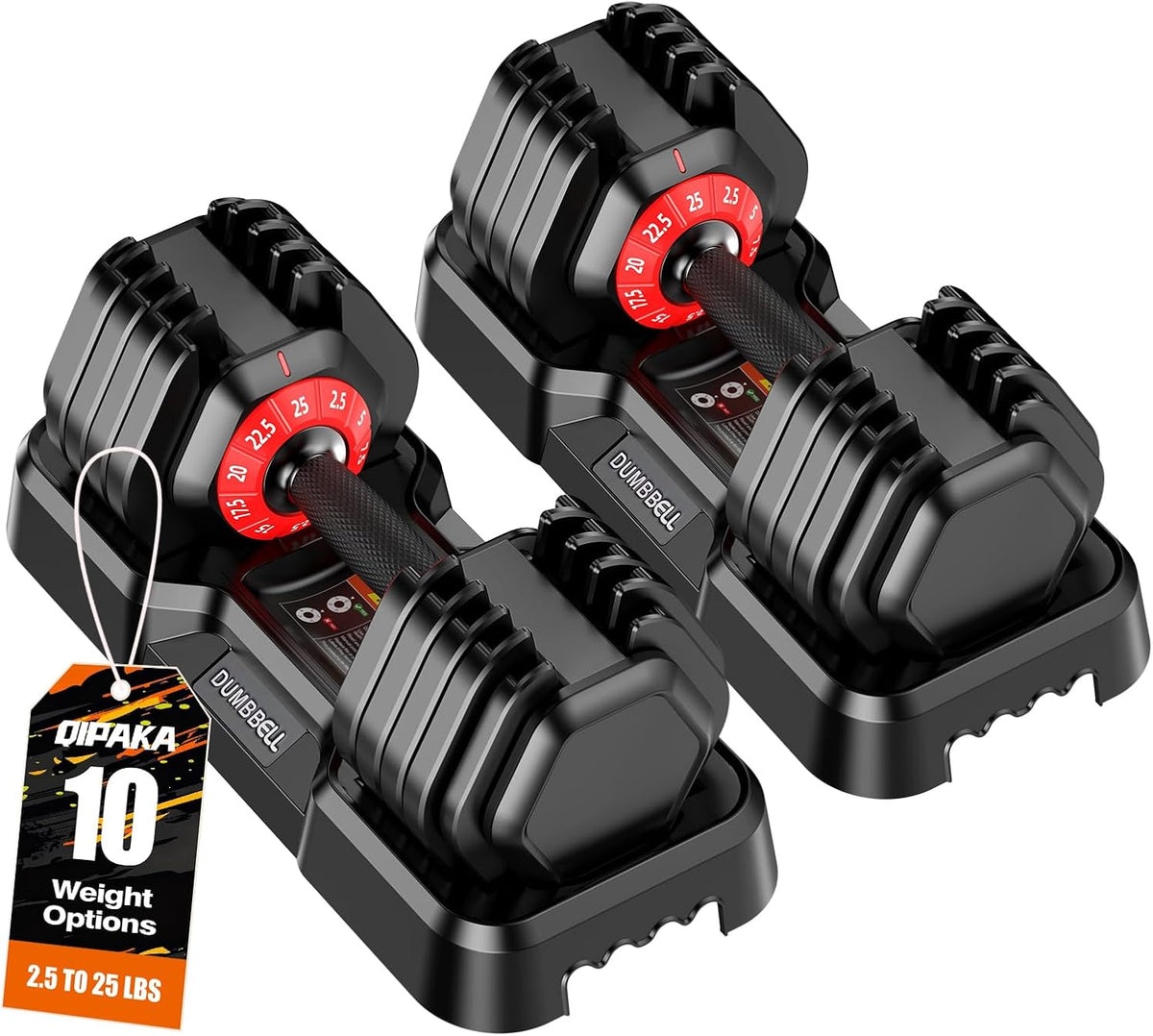 Adjustable Dumbbells Set of 2 for Home Gym Fitness Free Weights Set