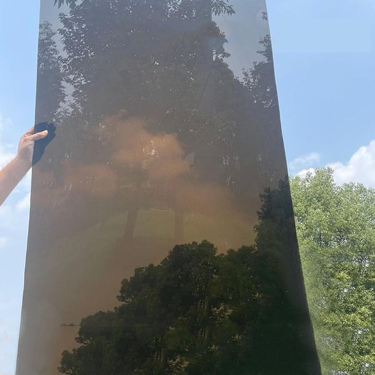 Polycarbonate Panel Roofing Sheets,1.2mm Brown Clear Acrylic Plastic Sheet,Strong Impact PC Endurance Board(2.62 x 8.2ft)