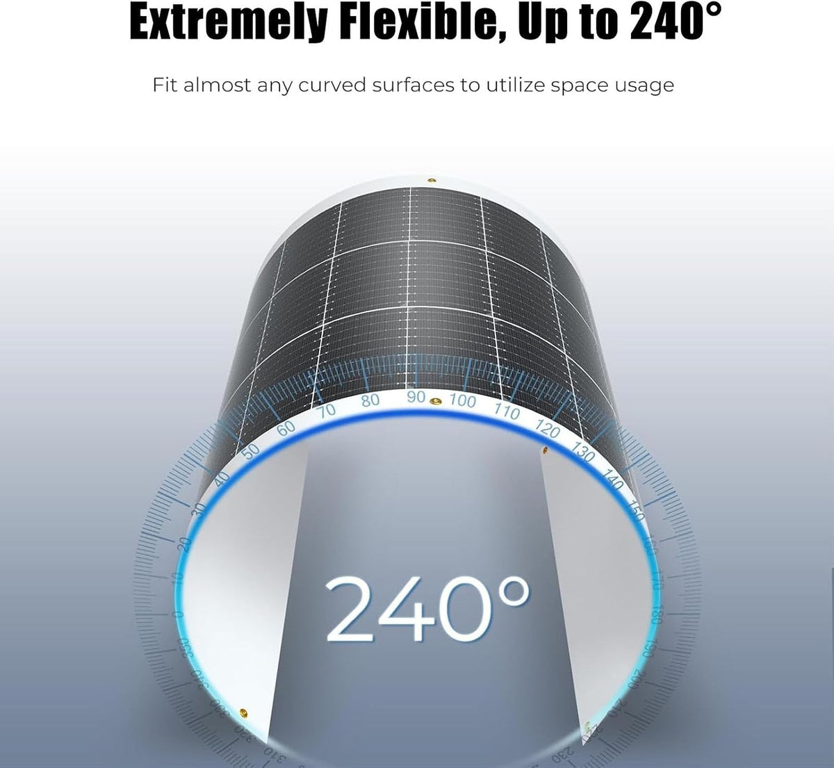 Flexible Solar Panel 150W/200W/300W/400W/520W , monocrystalline Solar Panels 36V Battery Charge High Efficiency Module PV Power for Battery Charging Boat,Caravan,RV and Any Other Off Grid,150W