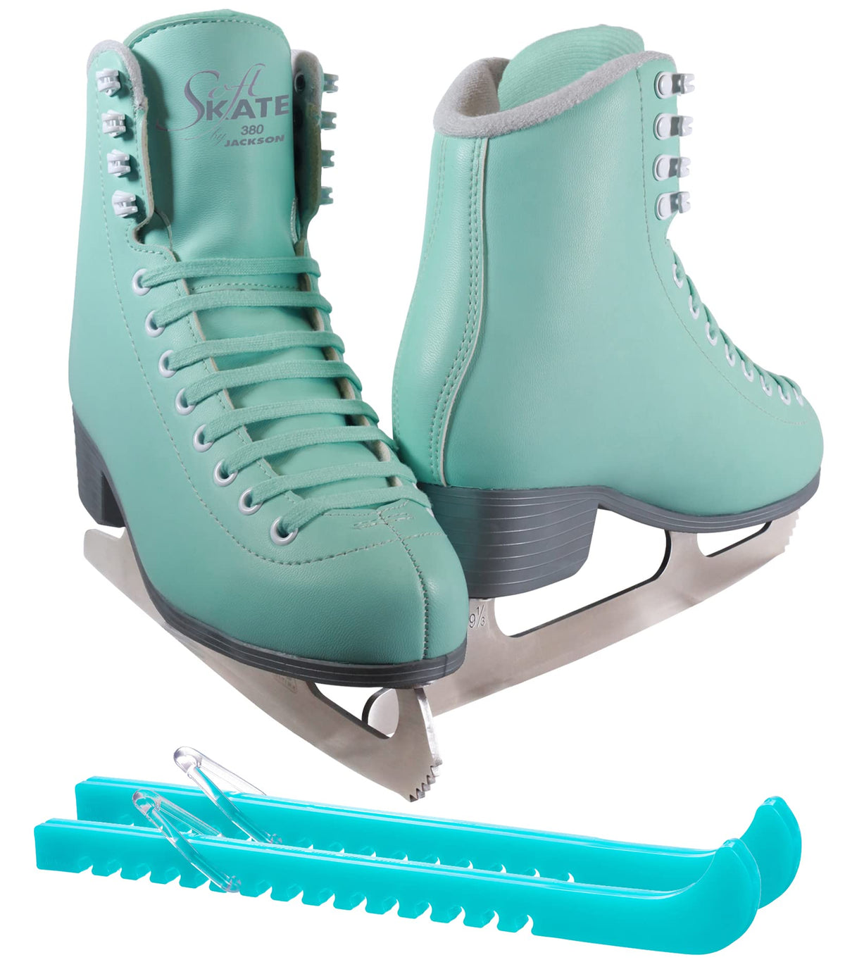 Jackson Classic Model 380/381 Figure Ice Skates for Women and Girls Bundle with Skate Guards Just Launched 2023