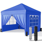 Driftalia 10x10 Pop Up Canopy Tent with Sidewalls, One-Push Instant Setup