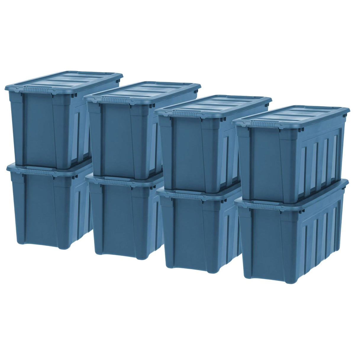 IRIS USA 4-Pack 20 Gal Heavy Duty Storage Totes with Lids, Black